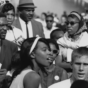 The March on Washington in 1963, when 250,000 people gathered on the National Mall