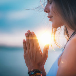 Close Up of Female Hands in Silent Prayer