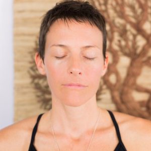 Matece Skow in meditation