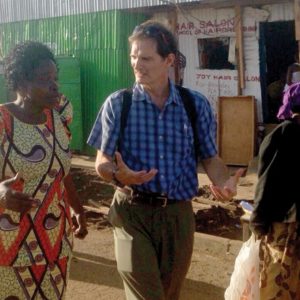 Image of author with woman in Haiti