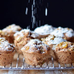 Pear and Candied Ginger Muffins