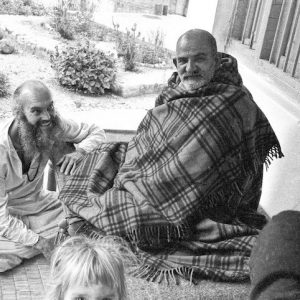 Ram Dass with his spiritual teacher, Maharaj-ji