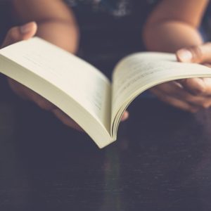 Woman reading her favorite book