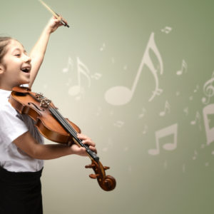 Girl playing violin