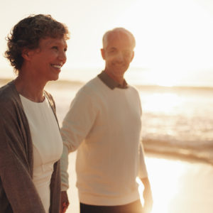 Happy couple on the beach