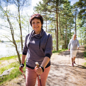 Woman exercising outsite