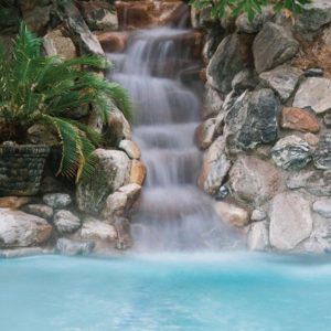 waterfall at Two Bunch Palms