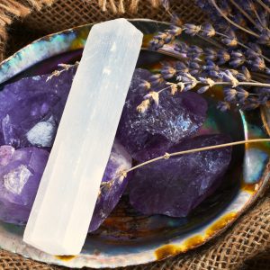 amethyst selenite crystals for sleep