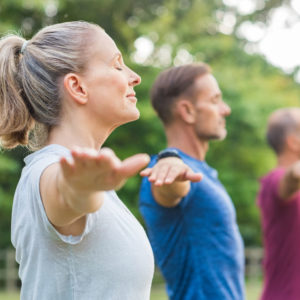 People exercising together