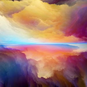 abstract colorful landscape to symbolize holy spirit for non-christians