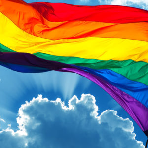 Rainbow Flag symbol of tolerance and acceptance