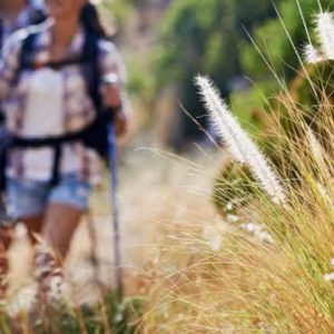 Nature affirmations image of person hiking