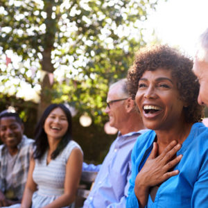 group of friends laughing