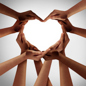 hearts hand women's hands of diversity, black lives matter, black women, circles, community