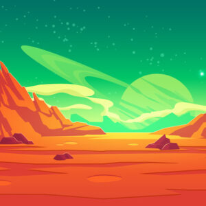 illustration of Mars landscape