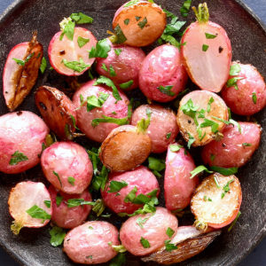 Roasted radishes