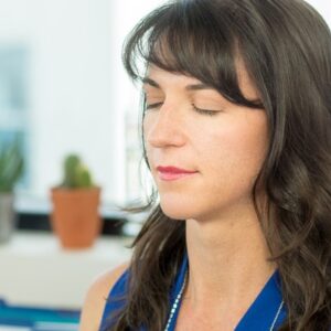 Stacy Conlon in meditation