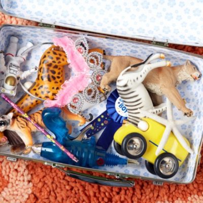 Suitcase of kids toys