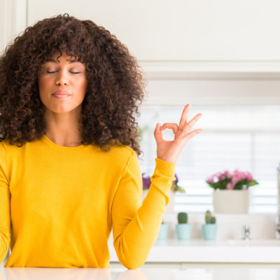 Meditating in the kitchen