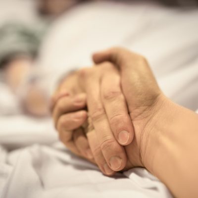 holding persons hand in hospital final words