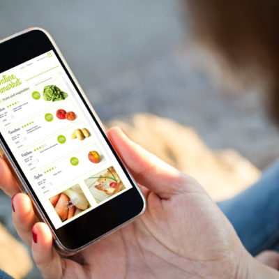 ordering groceries online with an app