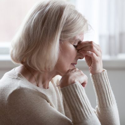 Woman with headache