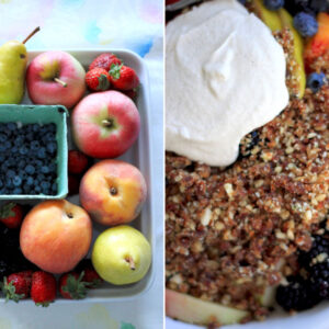 Raw Fruit Crumble with Almond Cream: Good Food, Spirituality & Health