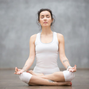 woman meditating