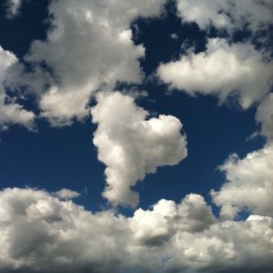 getting cold feet in a relationship: cloud heart in the sky