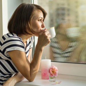 woman and coffee