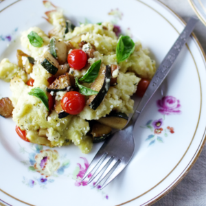 Tomato & Zucchini Polenta Bake: Spirituality & Health, Good Food