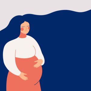 Illustration of spiritual pregnant woman