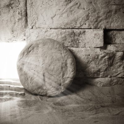 Empty tomb representing Jesus's empty tomb and Easter.