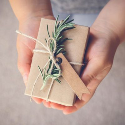 Child holding small present