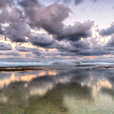 Water with sky and clouds