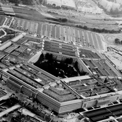 <img src="US Pentagon.jpg" alt="US Pentagon building in black and white image"/>