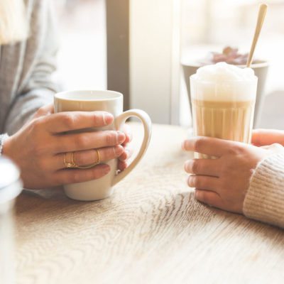 Women meeting for coffee