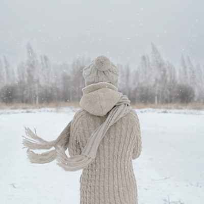 Woman in the snow