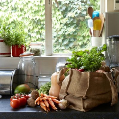 fresh groceries on table