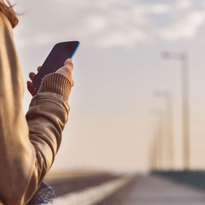 womanlooking at phone