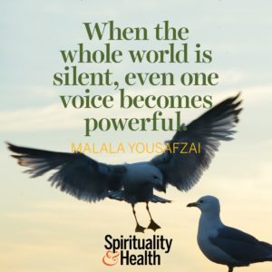 When the whole world is silent even one voice becomes powerful