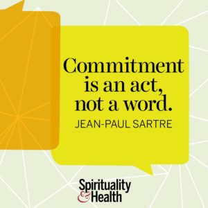 Commitment is an act not a word