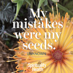 <p>My mistakes were my seeds.</p>
