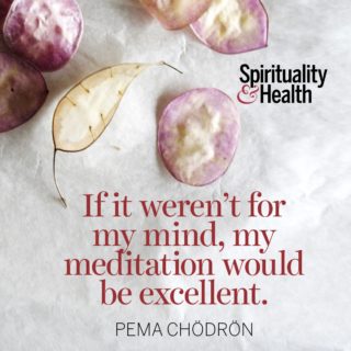 Pema Chödrön on quieting your thoughts - If it weren't for my mind, my meditation would be excellent.