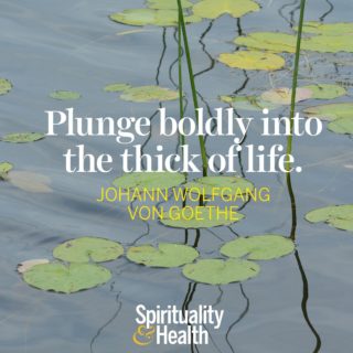 Johann Wolfgang Von Goethe - Plunge boldly into the thick of life