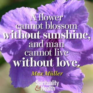 Max Müller on sunshine and love - A flower cannot blossom without sunshine and man cannot live without love