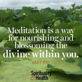 Amit Ray on the meditation's potential - Meditation is a way for nourishing and blossoming the divine within you