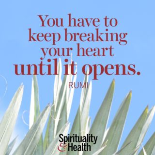 Rumi on resilience - You have to keep breaking your heart until it opens