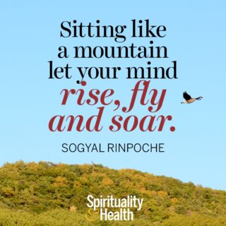 Sogyal Rinpoche on expanding your mind - Sitting like a mountain let you mind rise, fly, and soar