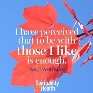 Walt Whitman on friendship. - I have perceived that to be with those I like is enough